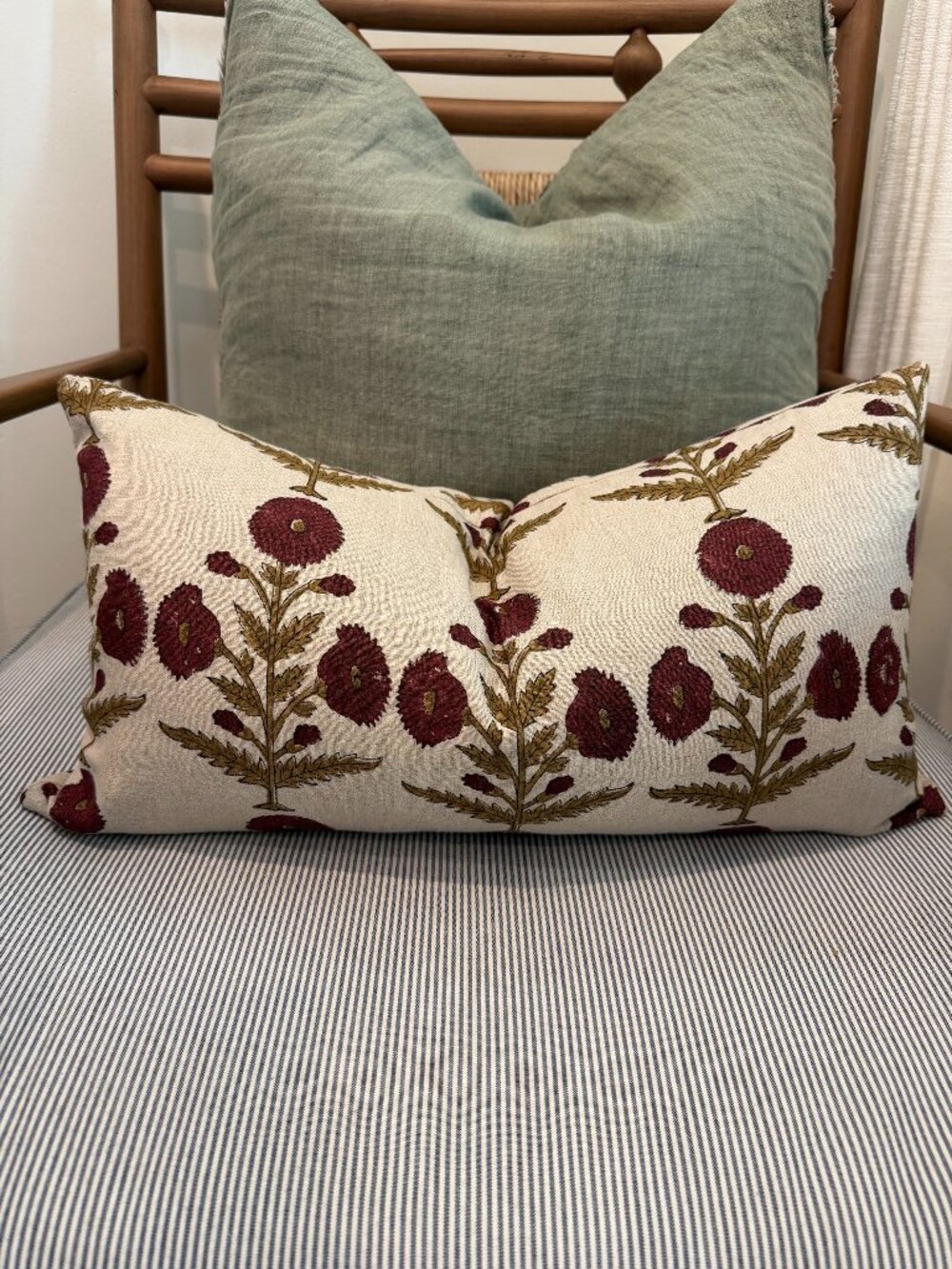 Designer Block Print Pillow